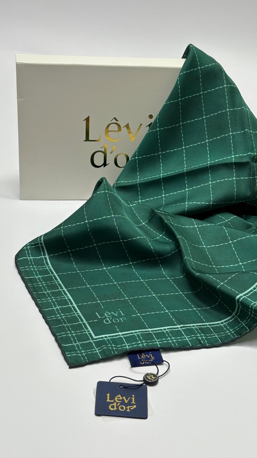 LEVİDOR KARE DESEN İPEK EŞARP