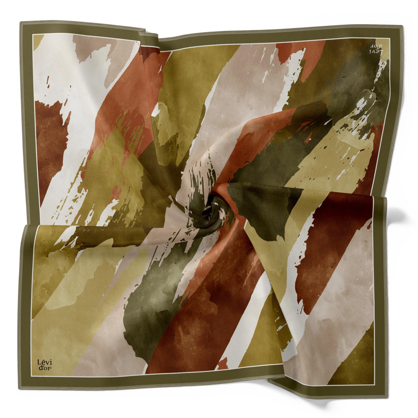 LEVİDOR FIRÇA DESEN İPEK EŞARP