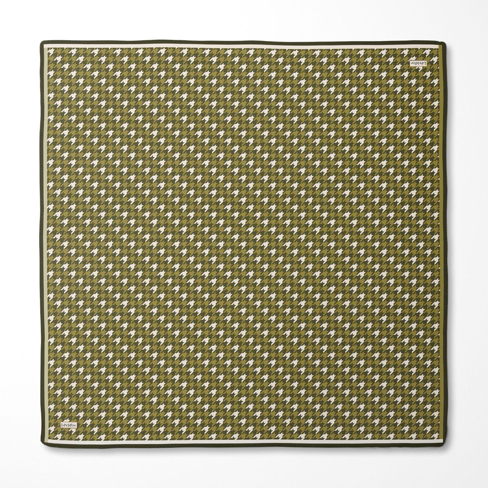 LEVİDOR KAZ AYAĞI DESEN İPEK EŞARP