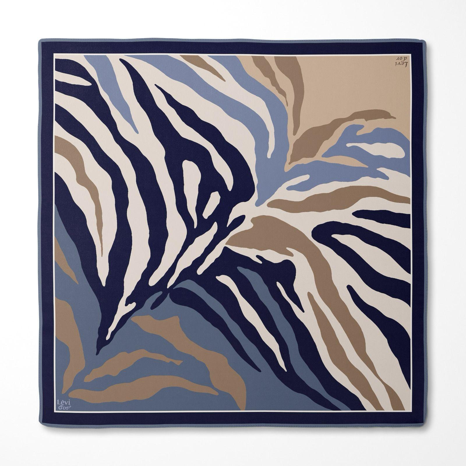 LEVİDOR ZEBRA DESEN İPEK EŞARP