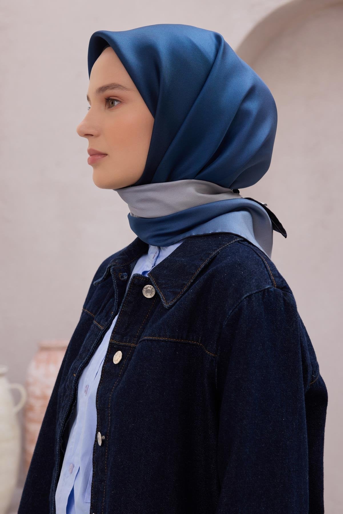 BELLİ DEGRADE DESEN İPEK EŞARP