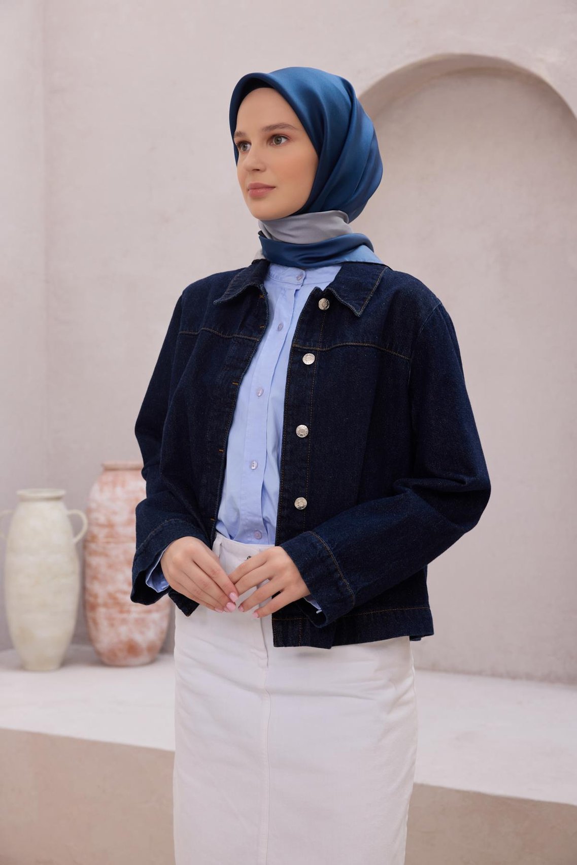 BELLİ DEGRADE DESEN İPEK EŞARP