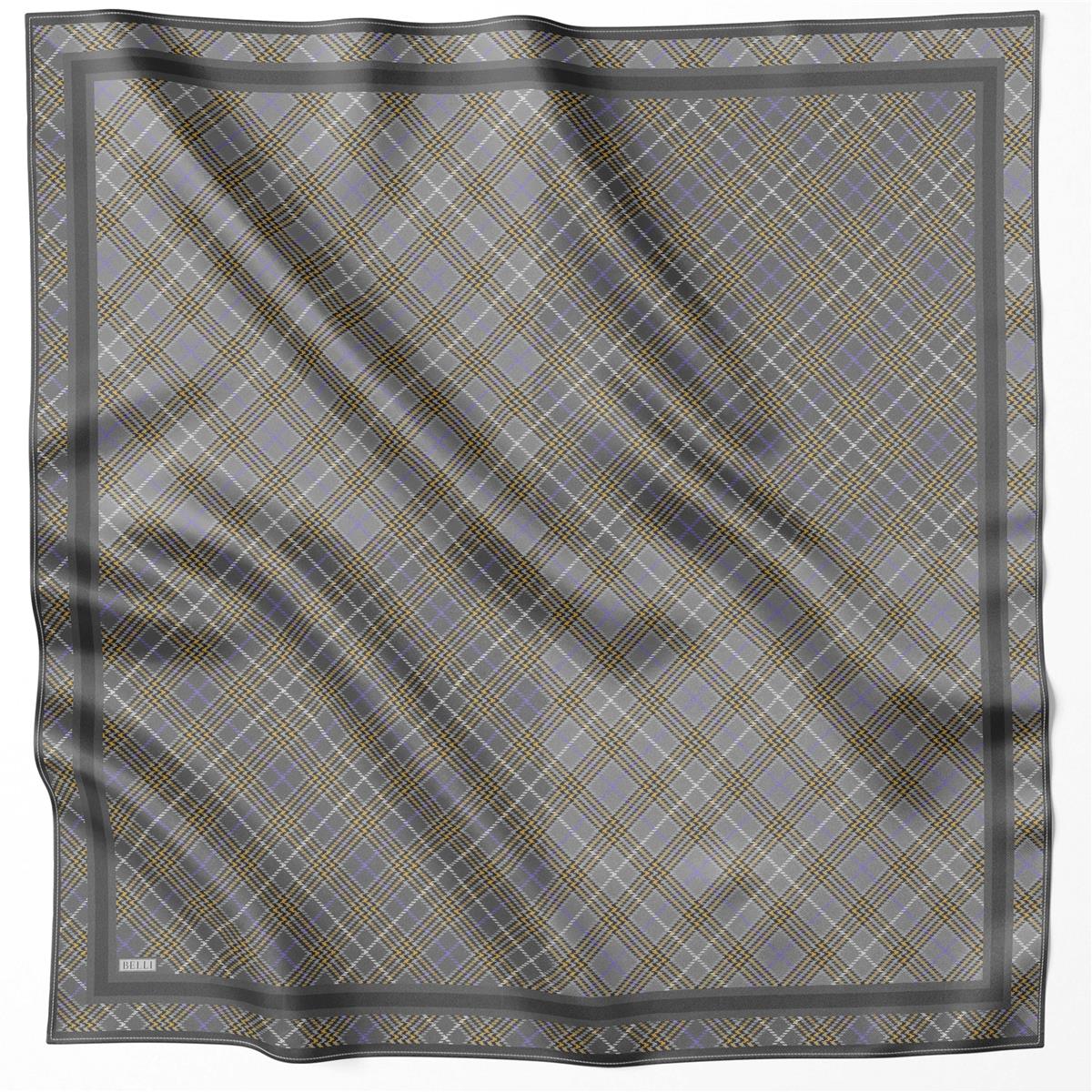 BELLİ EKOSE DESEN İPEK EŞARP