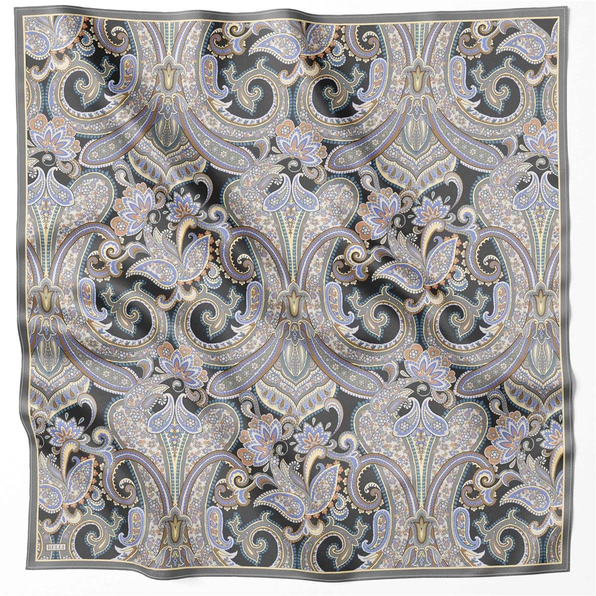 BELLİ ETNİK DESEN İPEK EŞARP