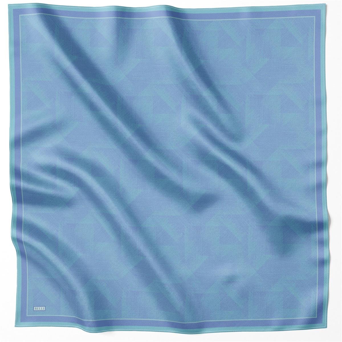 BELLİ GEOMETRİK DESEN İPEK EŞARP