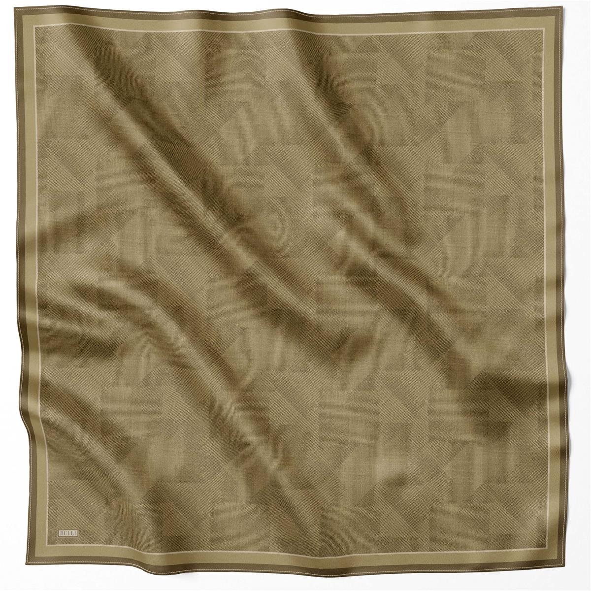 BELLİ GEOMETRİK DESEN İPEK EŞARP