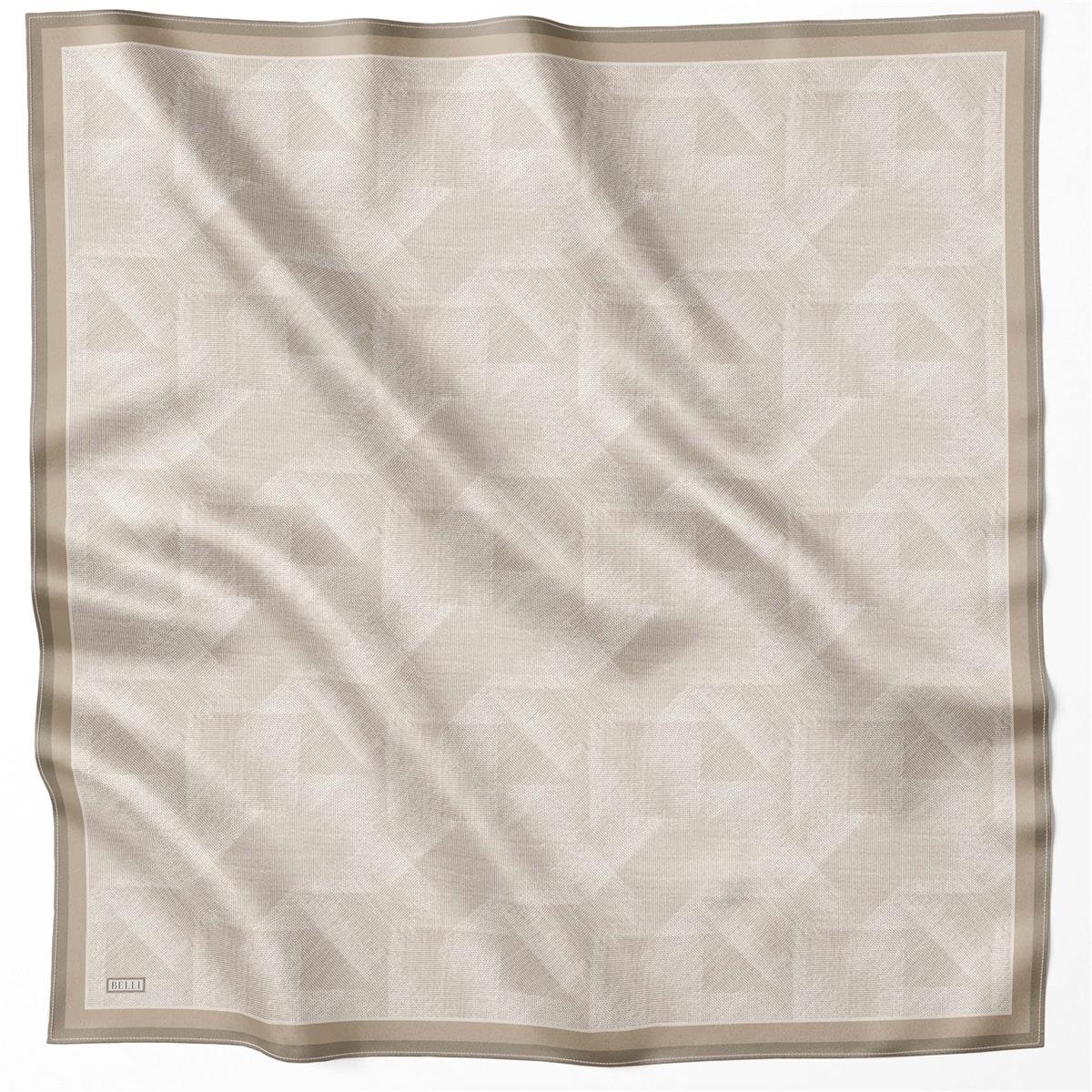 BELLİ GEOMETRİK DESEN İPEK EŞARP