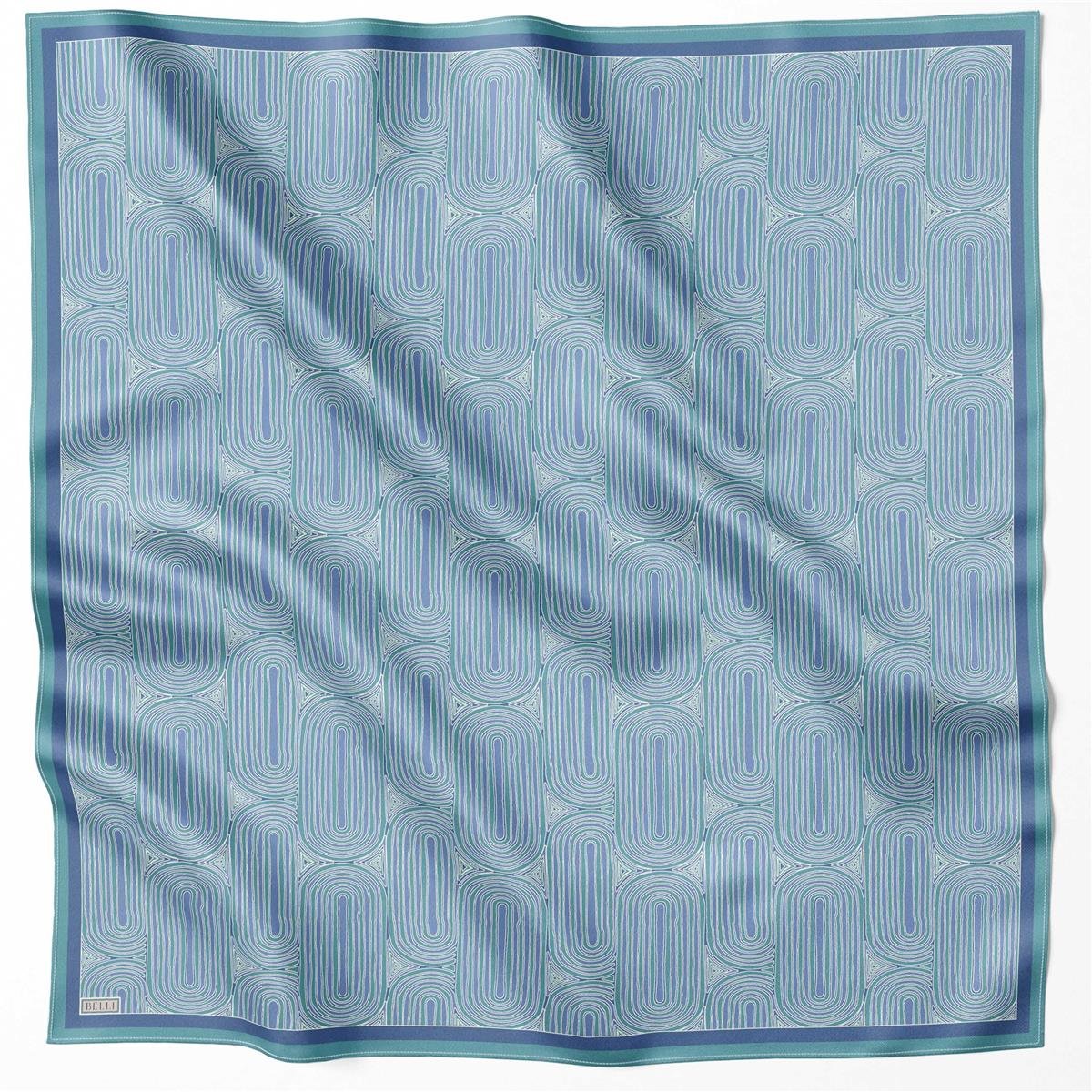 BELLİ GEOMETRİK DESEN İPEK EŞARP