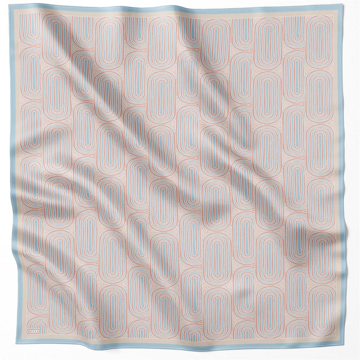 BELLİ GEOMETRİK DESEN İPEK EŞARP