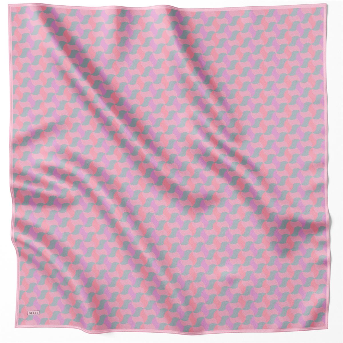 BELLİ GEOMETRİK DESEN İPEK EŞARP