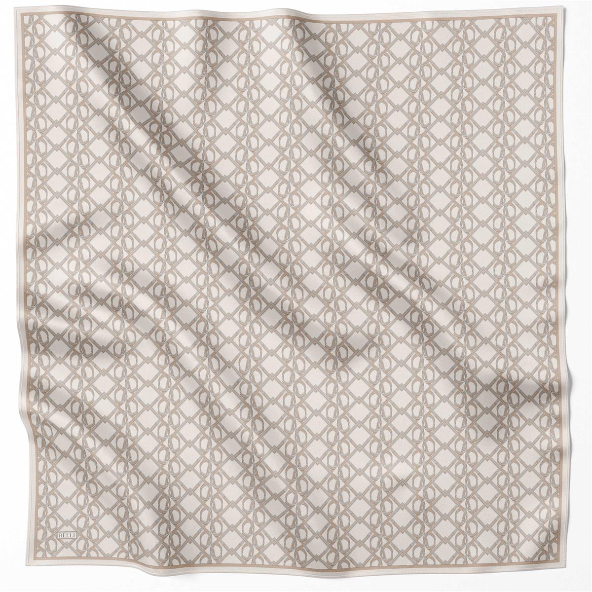 BELLİ GEOMETRİK DESEN İPEK EŞARP