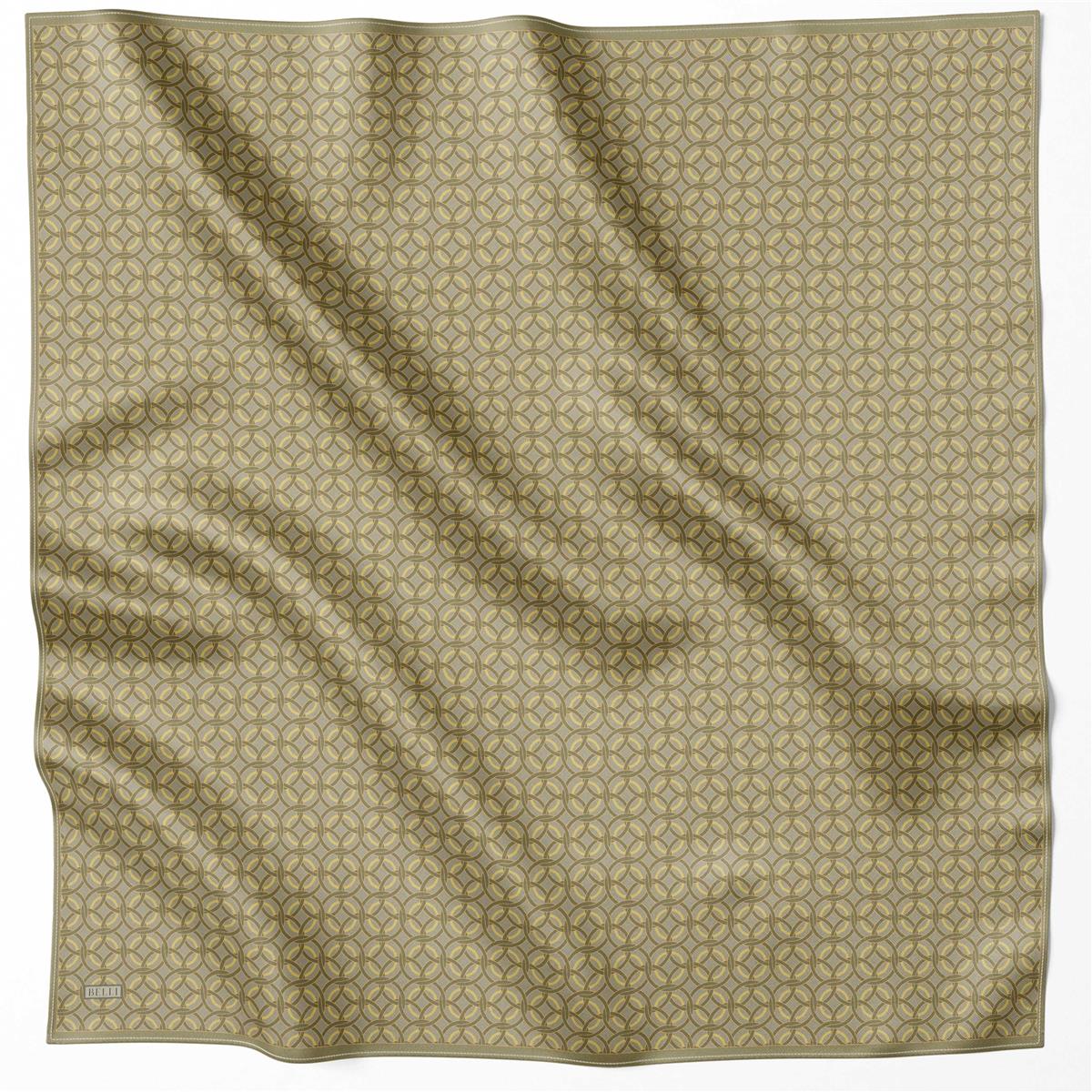 BELLİ GEOMETRİK DESEN İPEK EŞARP