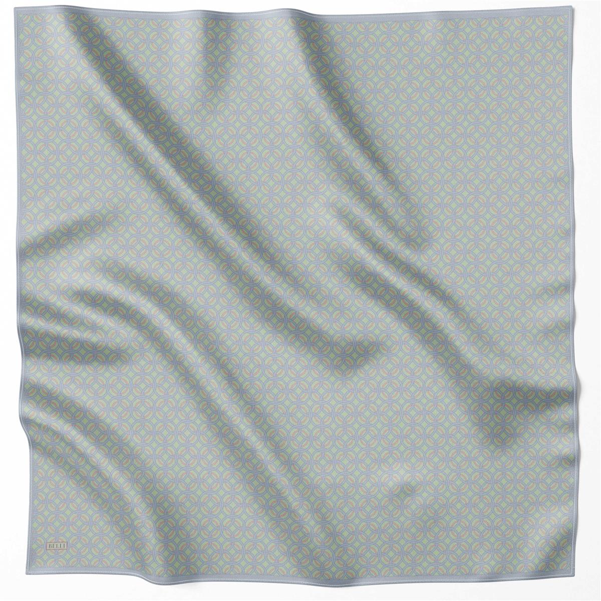 BELLİ GEOMETRİK DESEN İPEK EŞARP