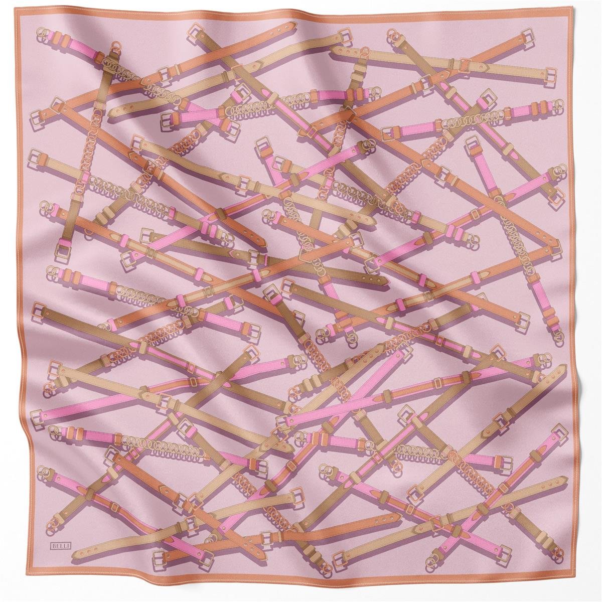 BELLİ KEMER DESEN İPEK EŞARP