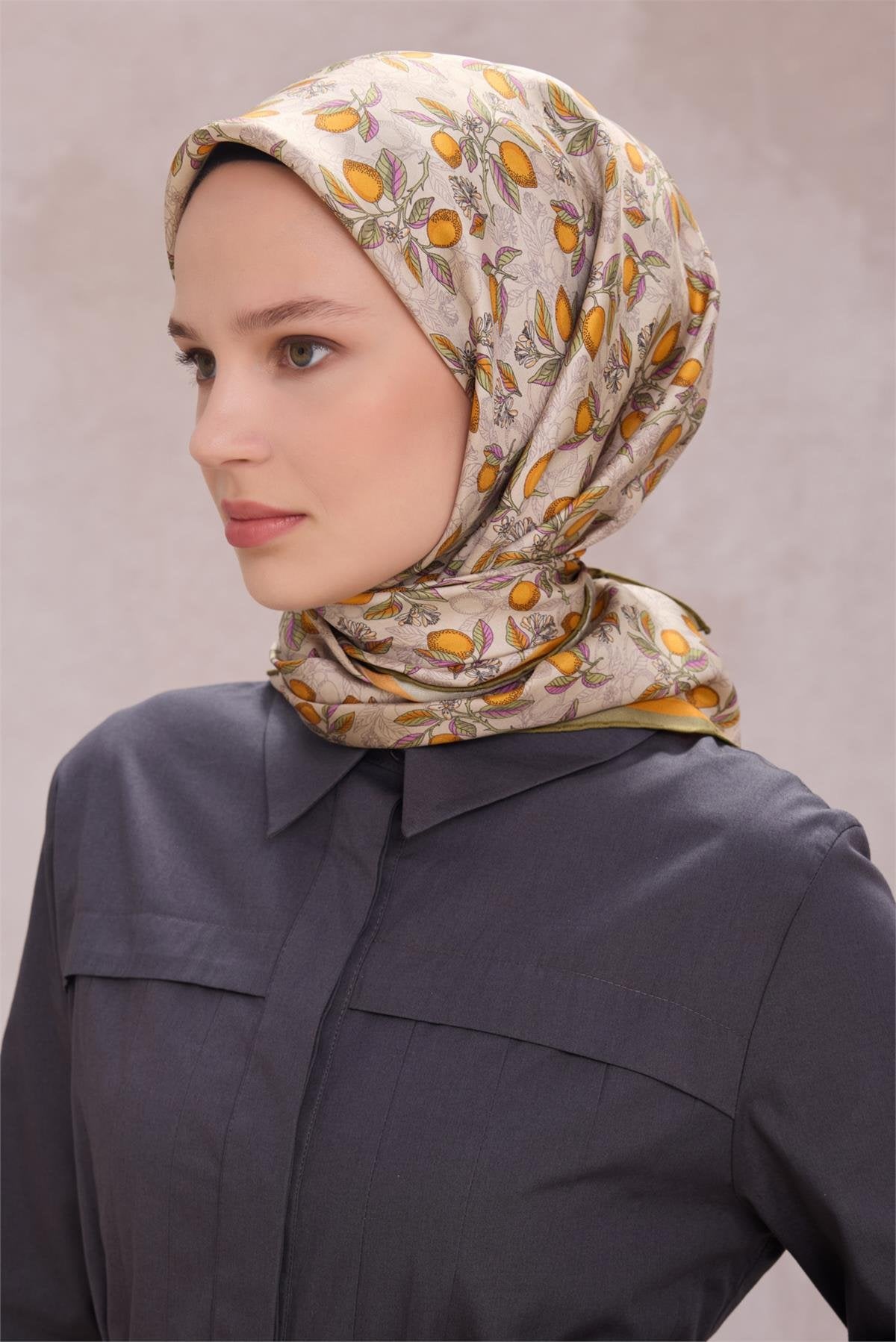 Belli Limon İpek Eşarp