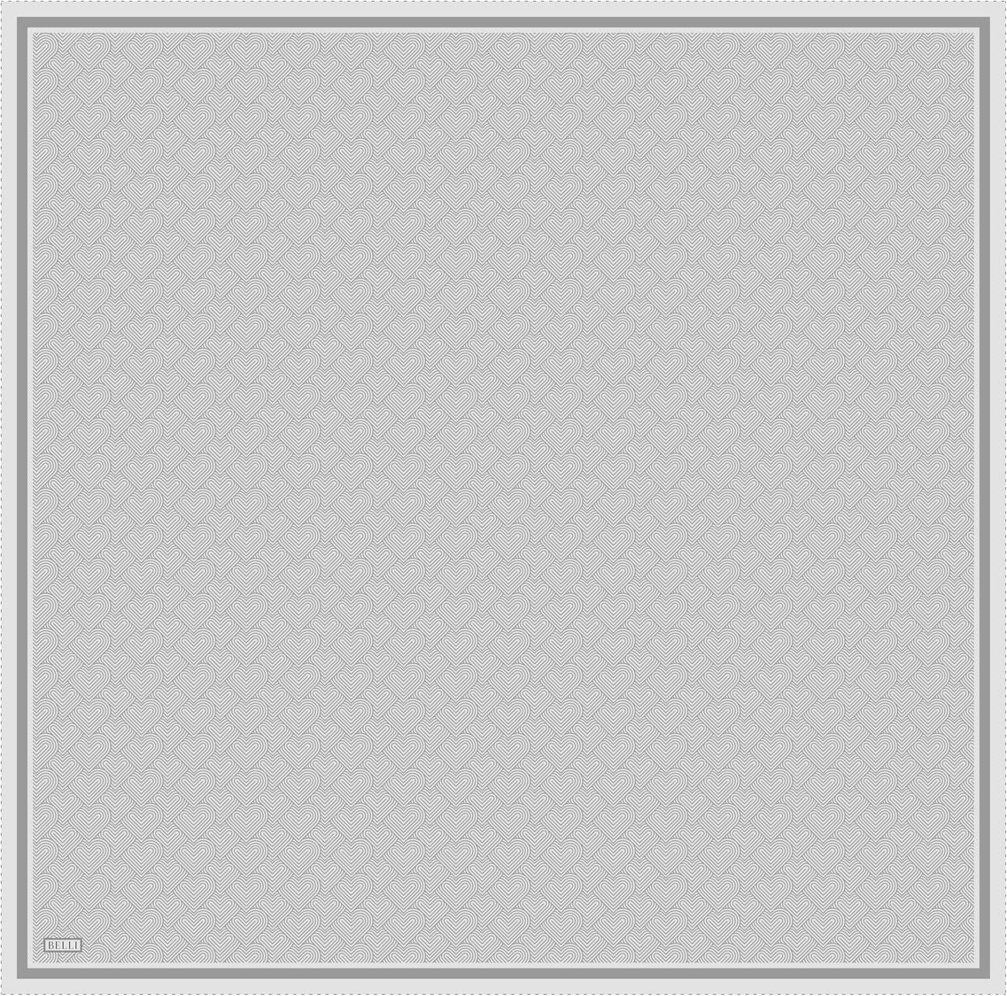 BELLİ KALPLİ DESEN İPEK EŞARP