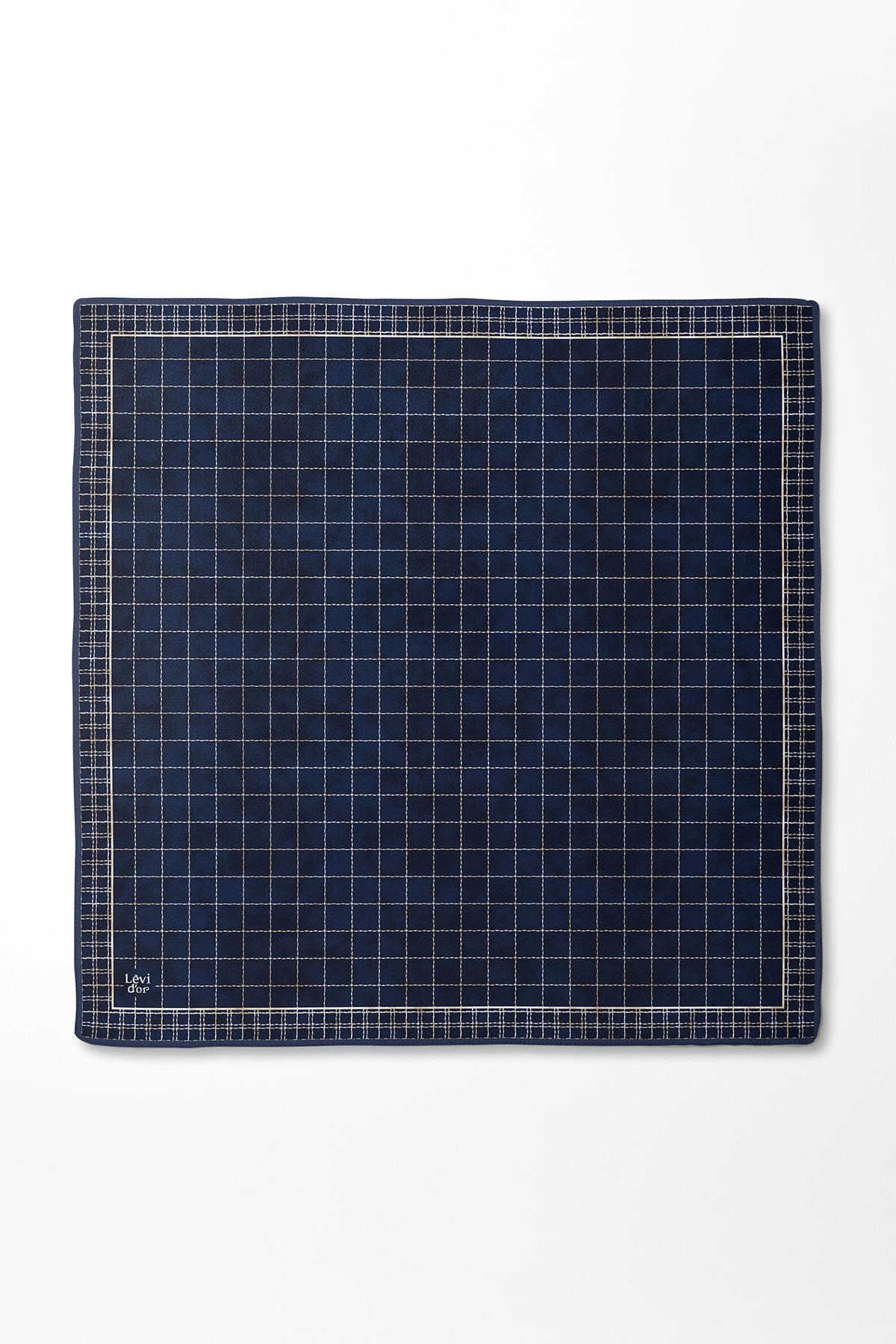 LEVİDOR KARE DESEN İPEK EŞARP