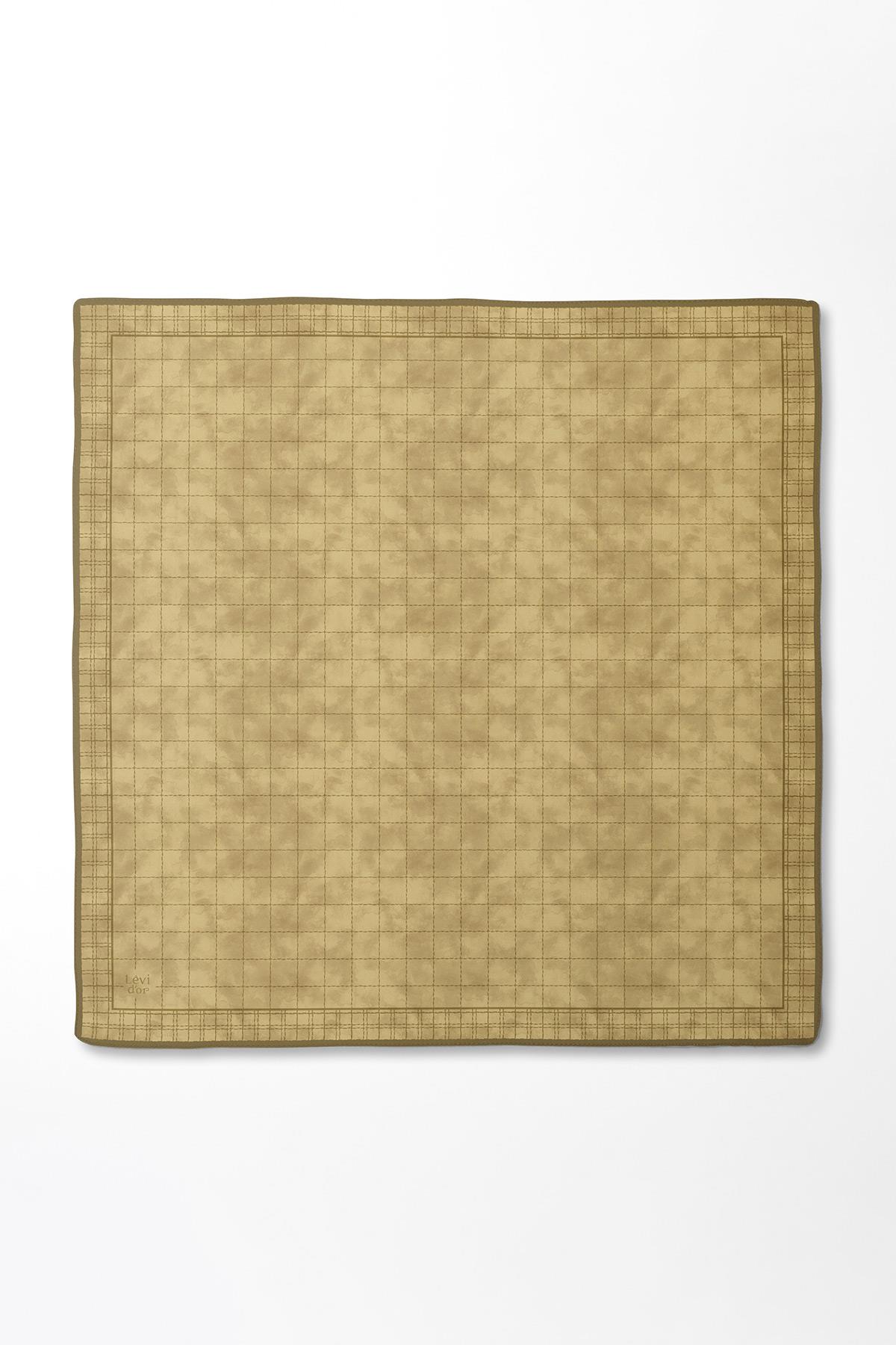 LEVİDOR KARE DESEN İPEK EŞARP