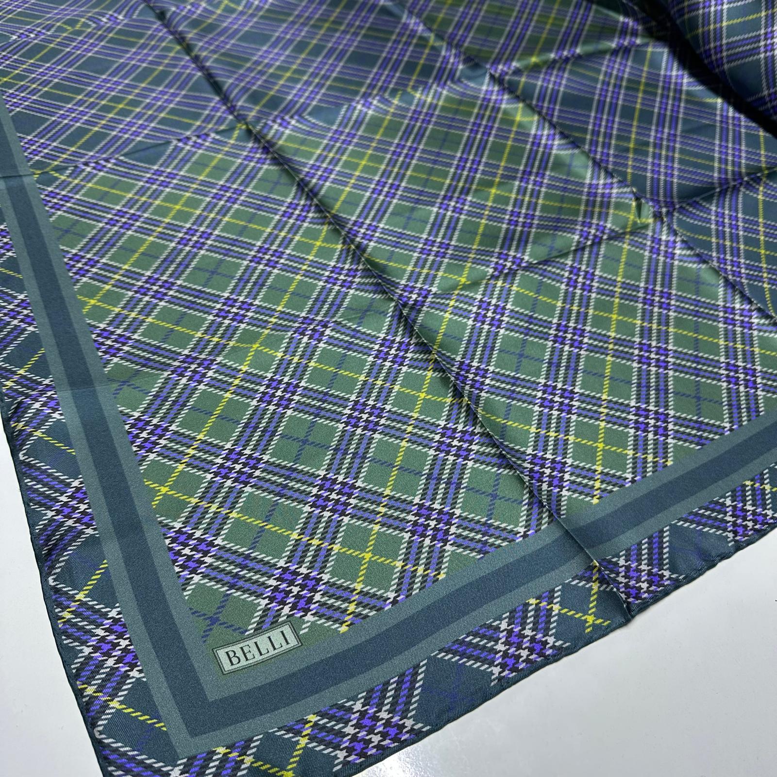 BELLİ EKOSE DESEN İPEK EŞARP