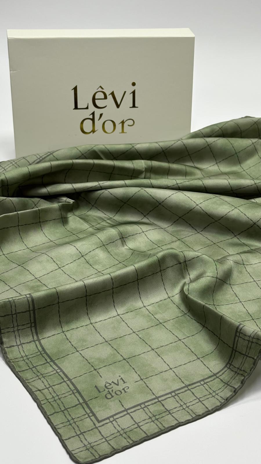 LEVİDOR KARE DESEN İPEK EŞARP