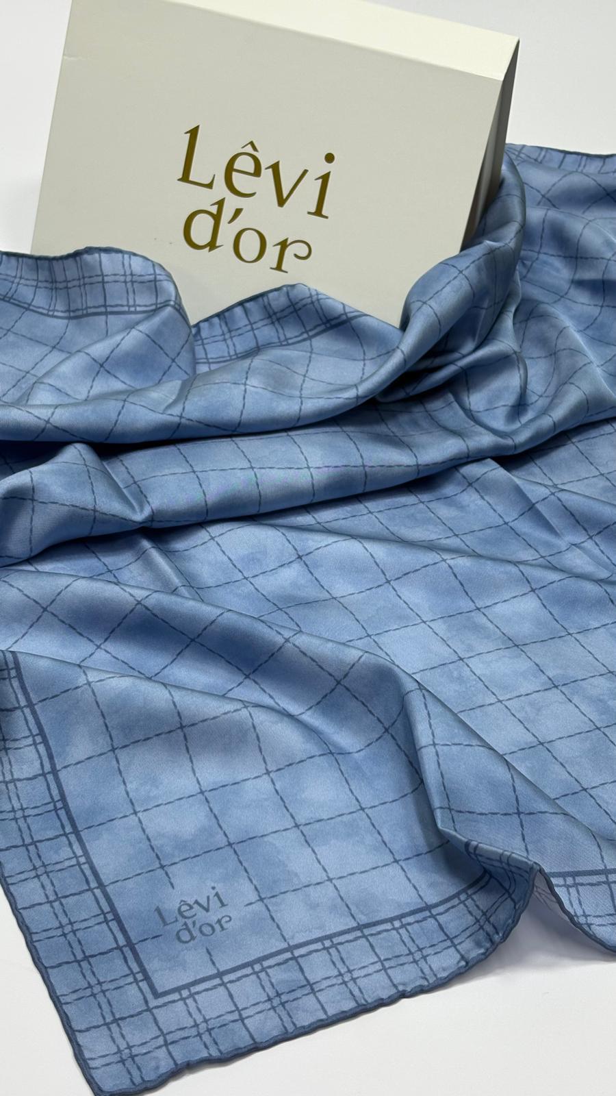 LEVİDOR KARE DESEN İPEK EŞARP