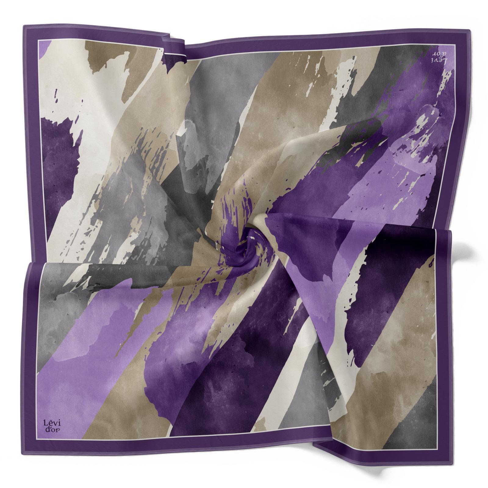 LEVİDOR FIRÇA DESEN İPEK EŞARP