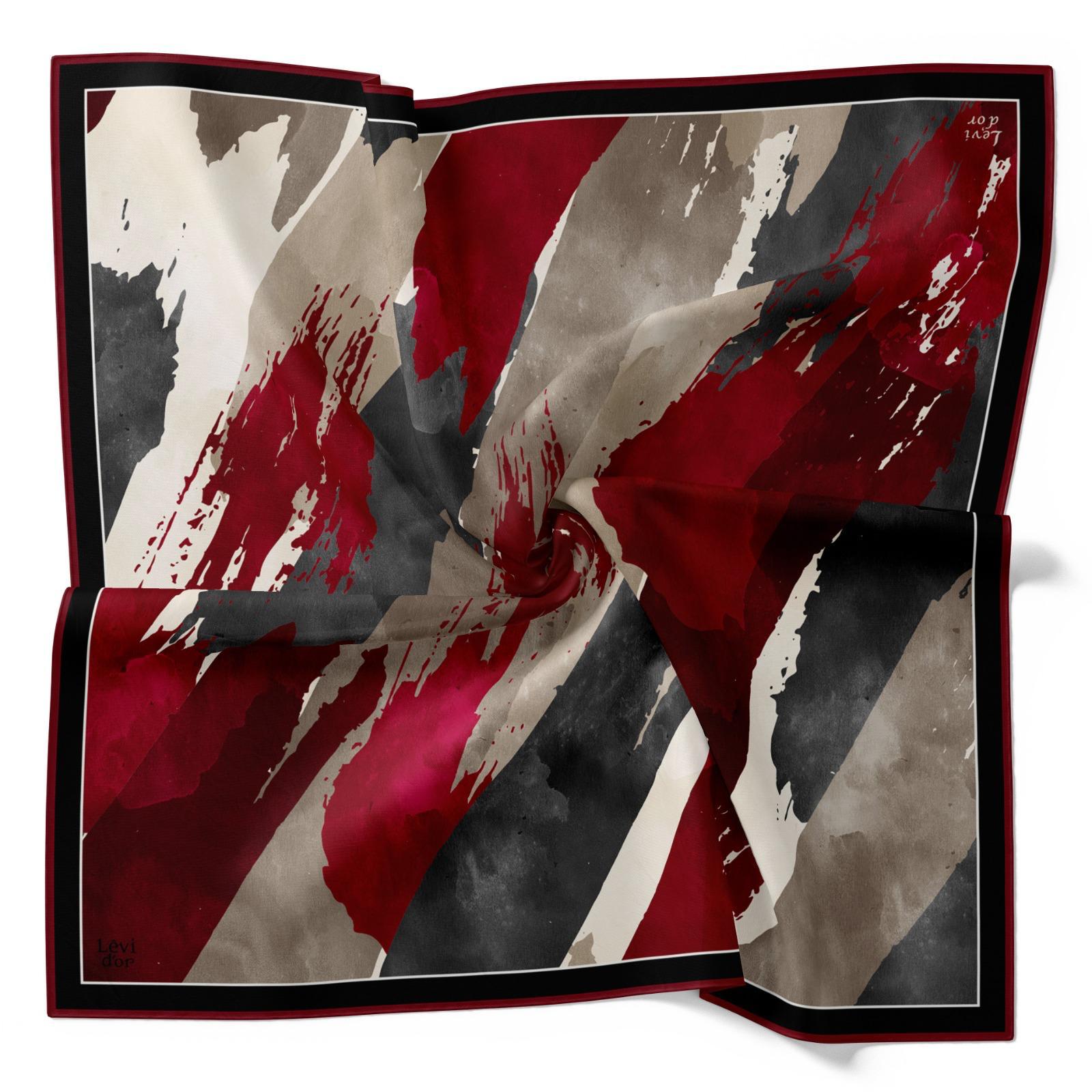 LEVİDOR FIRÇA DESEN İPEK EŞARP