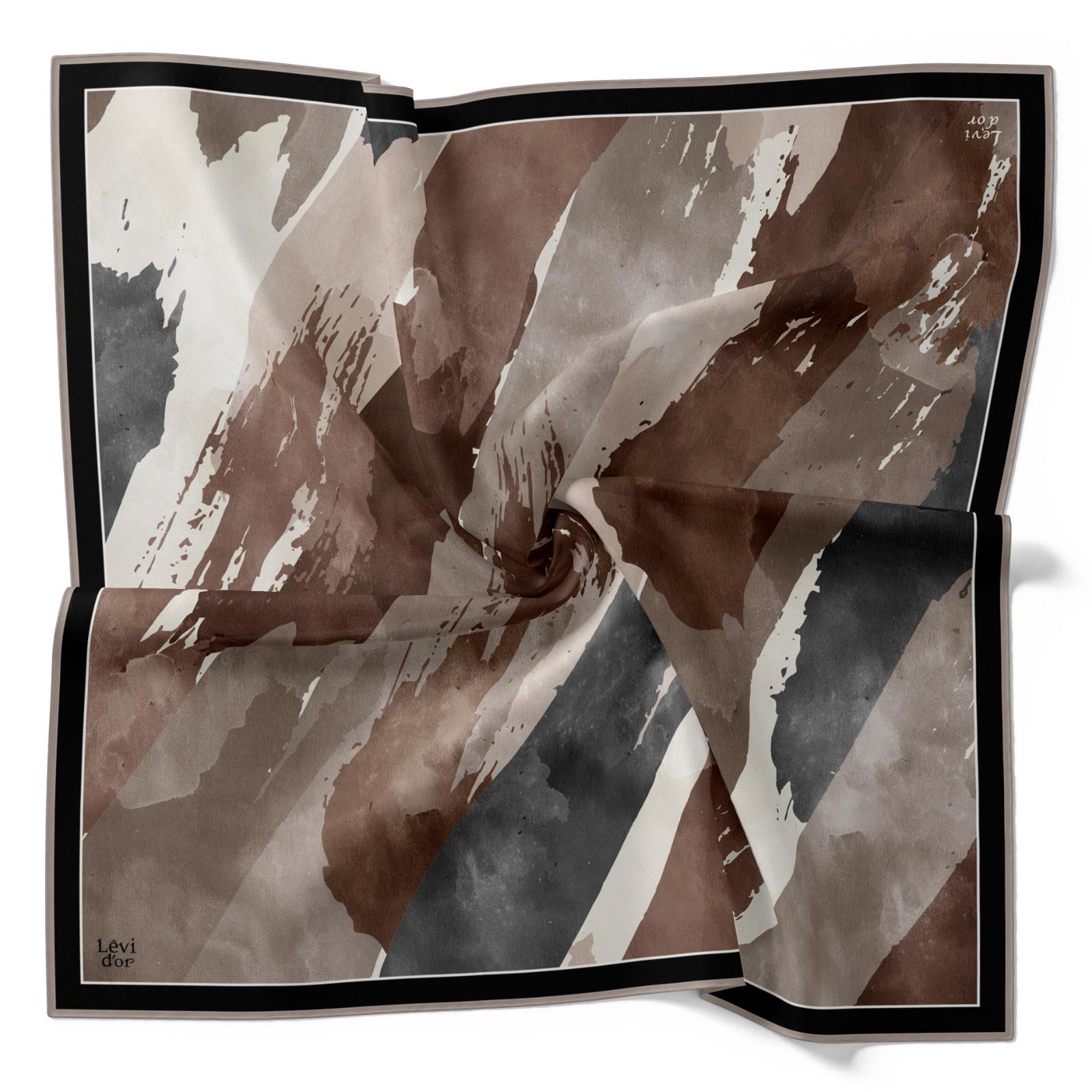 LEVİDOR FIRÇA DESEN İPEK EŞARP