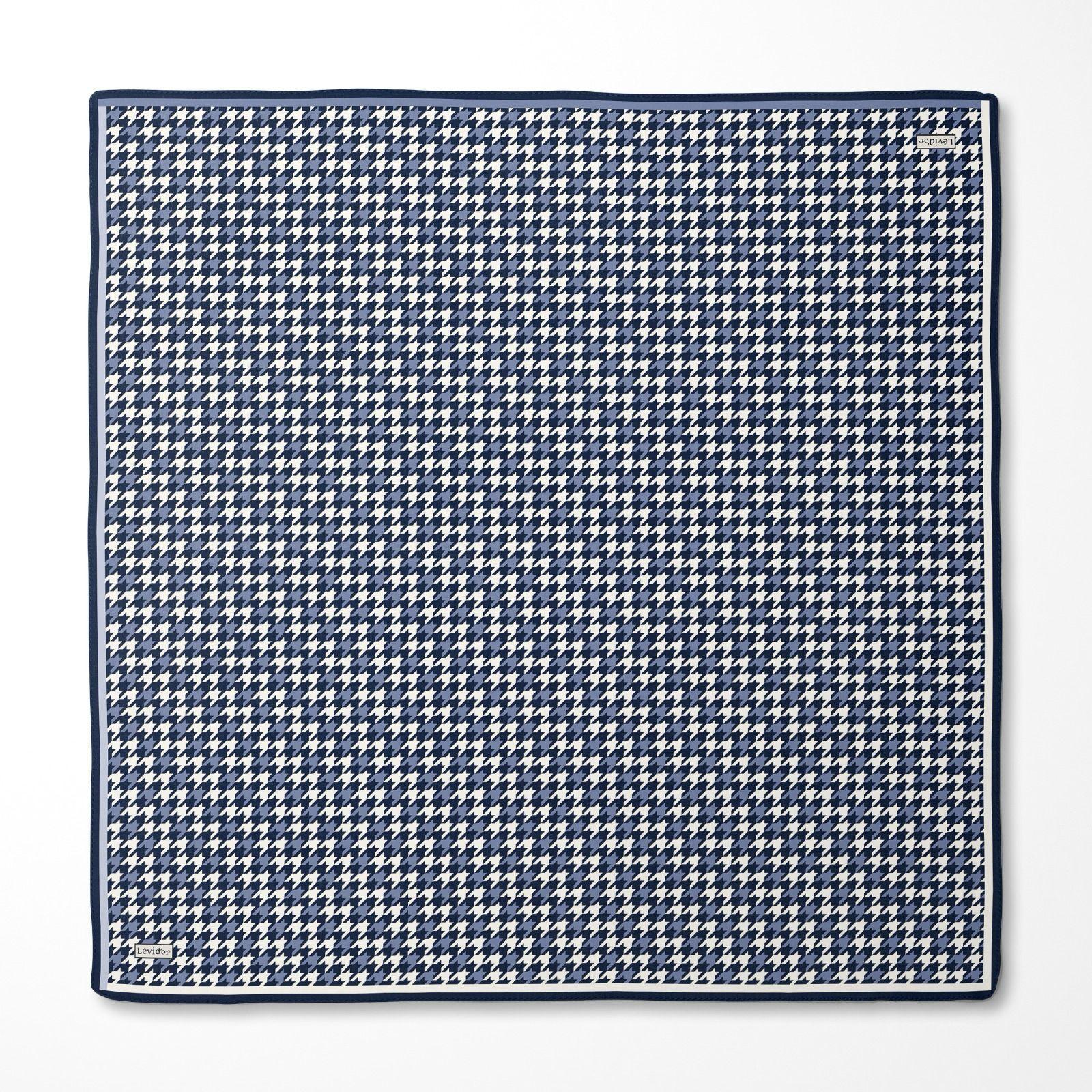 LEVİDOR KAZ AYAĞI DESEN İPEK EŞARP