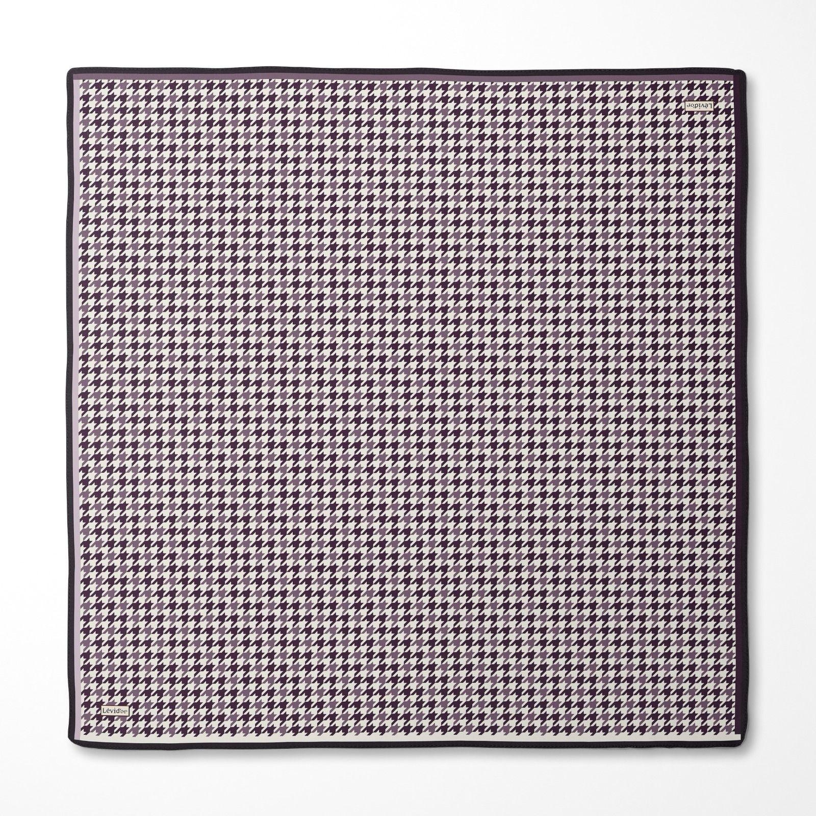 LEVİDOR KAZ AYAĞI DESEN İPEK EŞARP