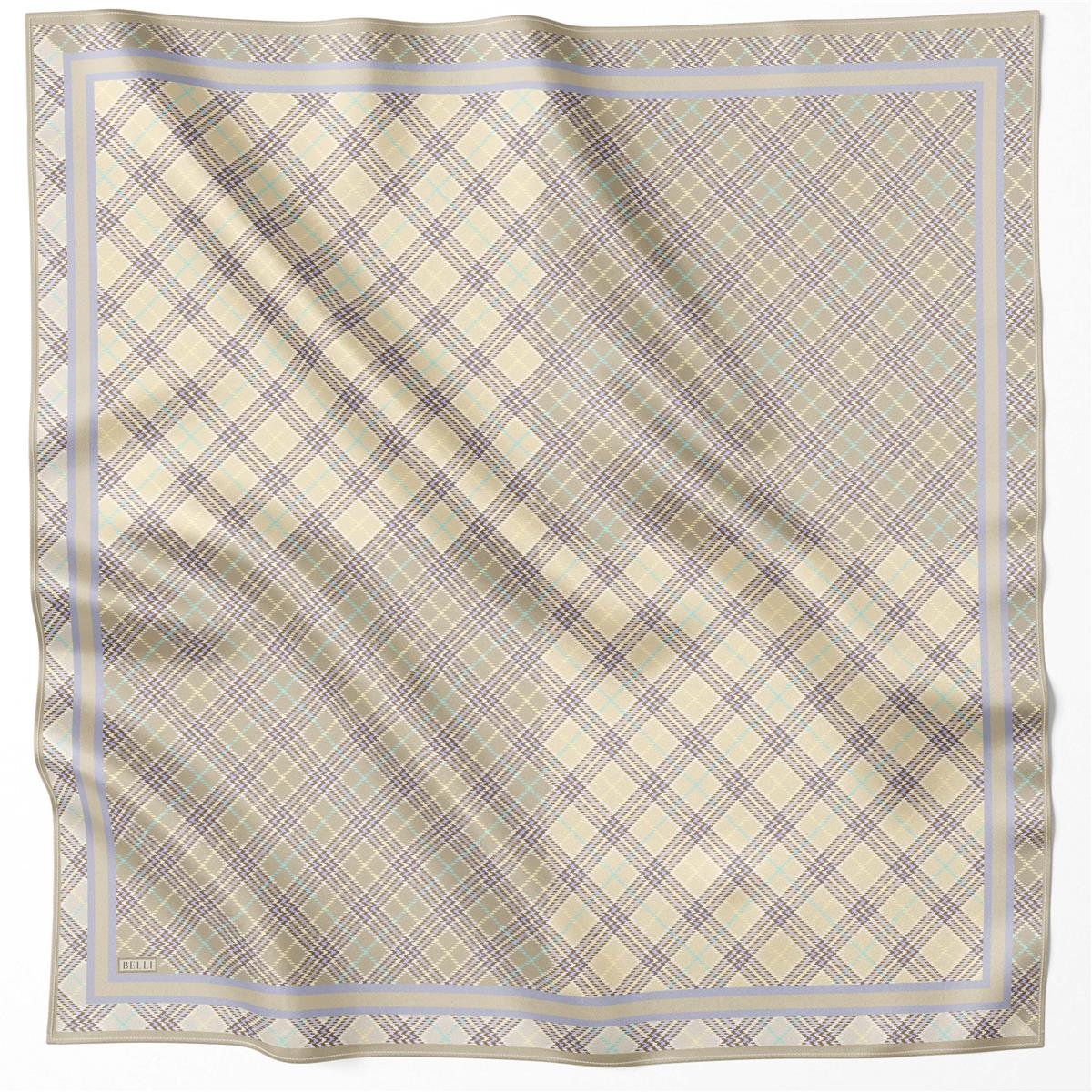 BELLİ EKOSE DESEN İPEK EŞARP