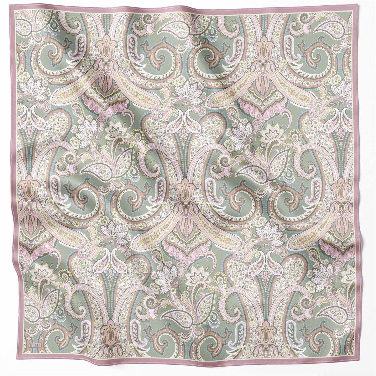 BELLİ ETNİK DESEN İPEK EŞARP