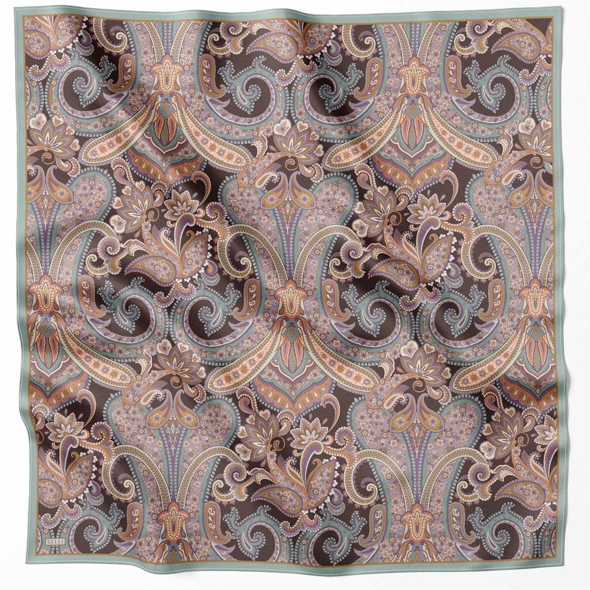 BELLİ ETNİK DESEN İPEK EŞARP