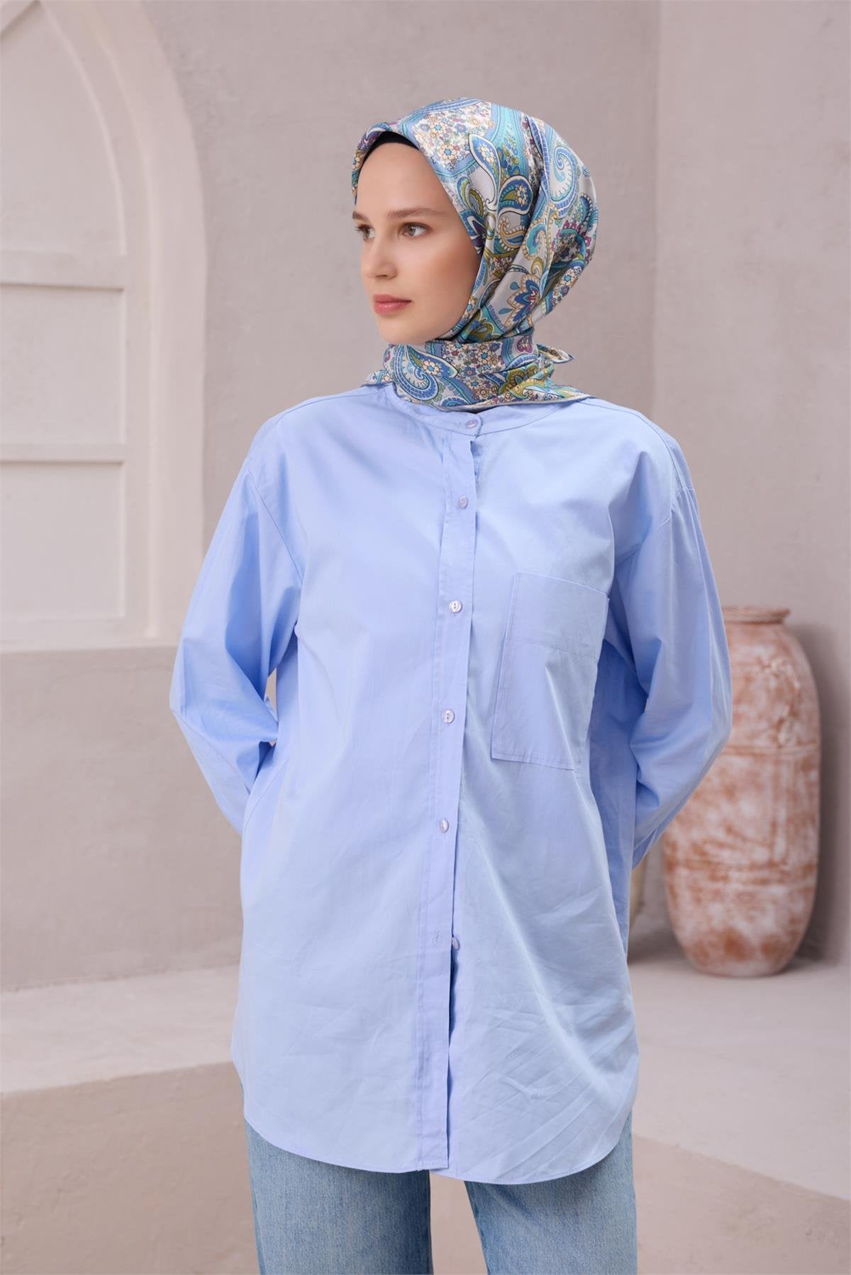 BELLİ ETNİK DESEN İPEK EŞARP