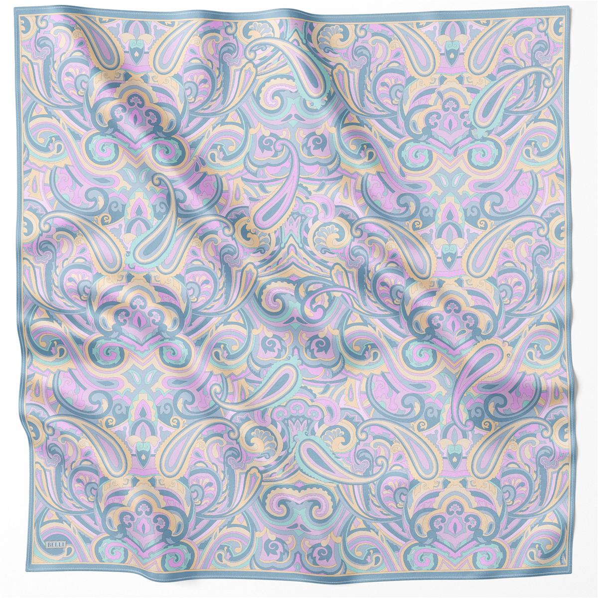 BELLİ ETNİK DESEN İPEK EŞARP