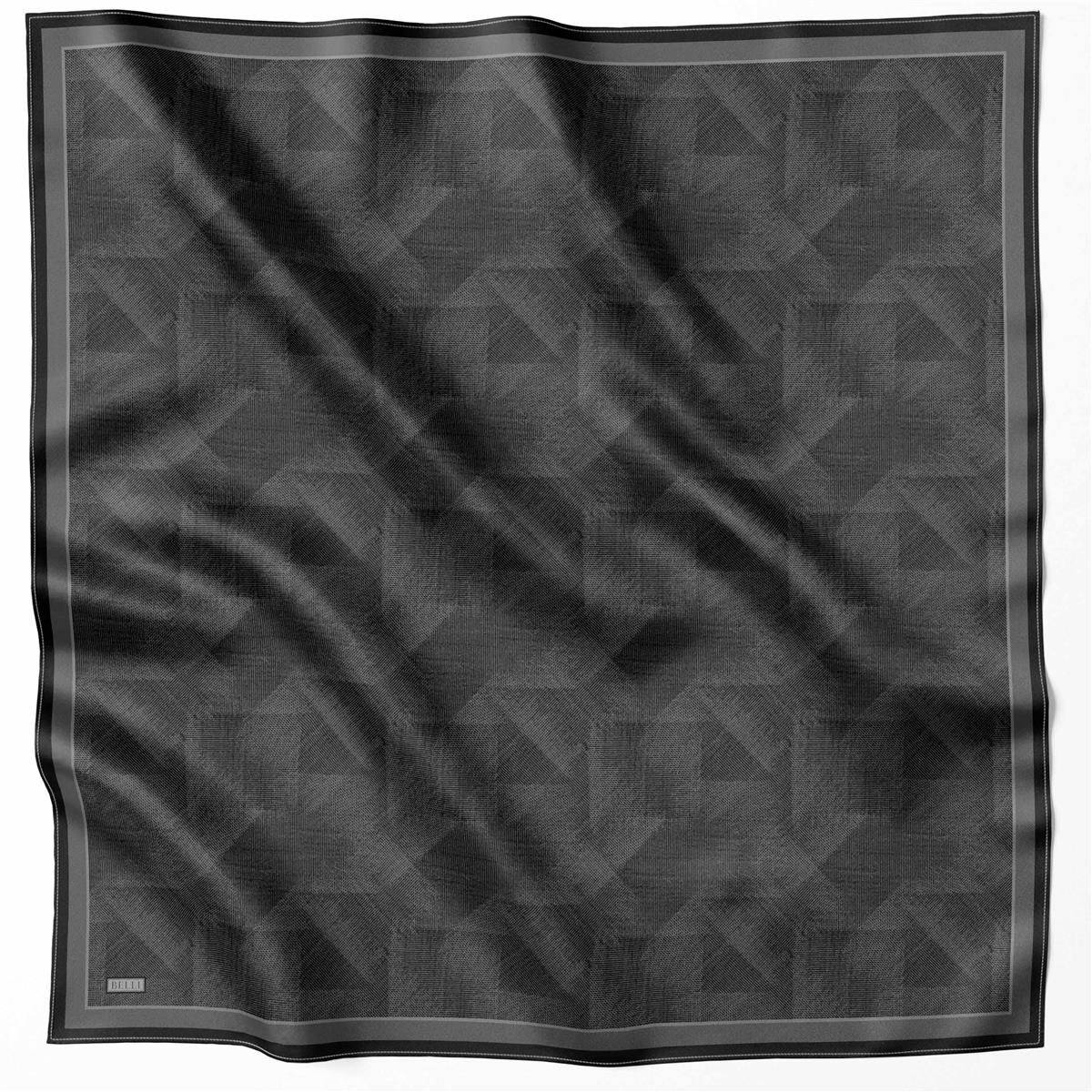 BELLİ GEOMETRİK DESEN İPEK EŞARP