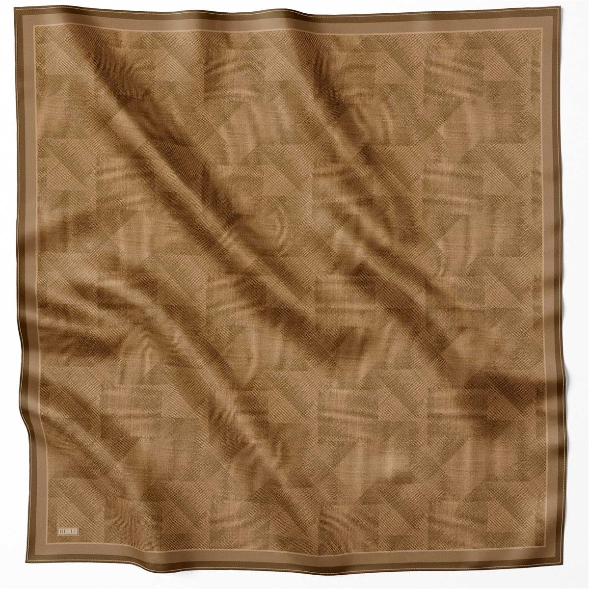 BELLİ GEOMETRİK DESEN İPEK EŞARP