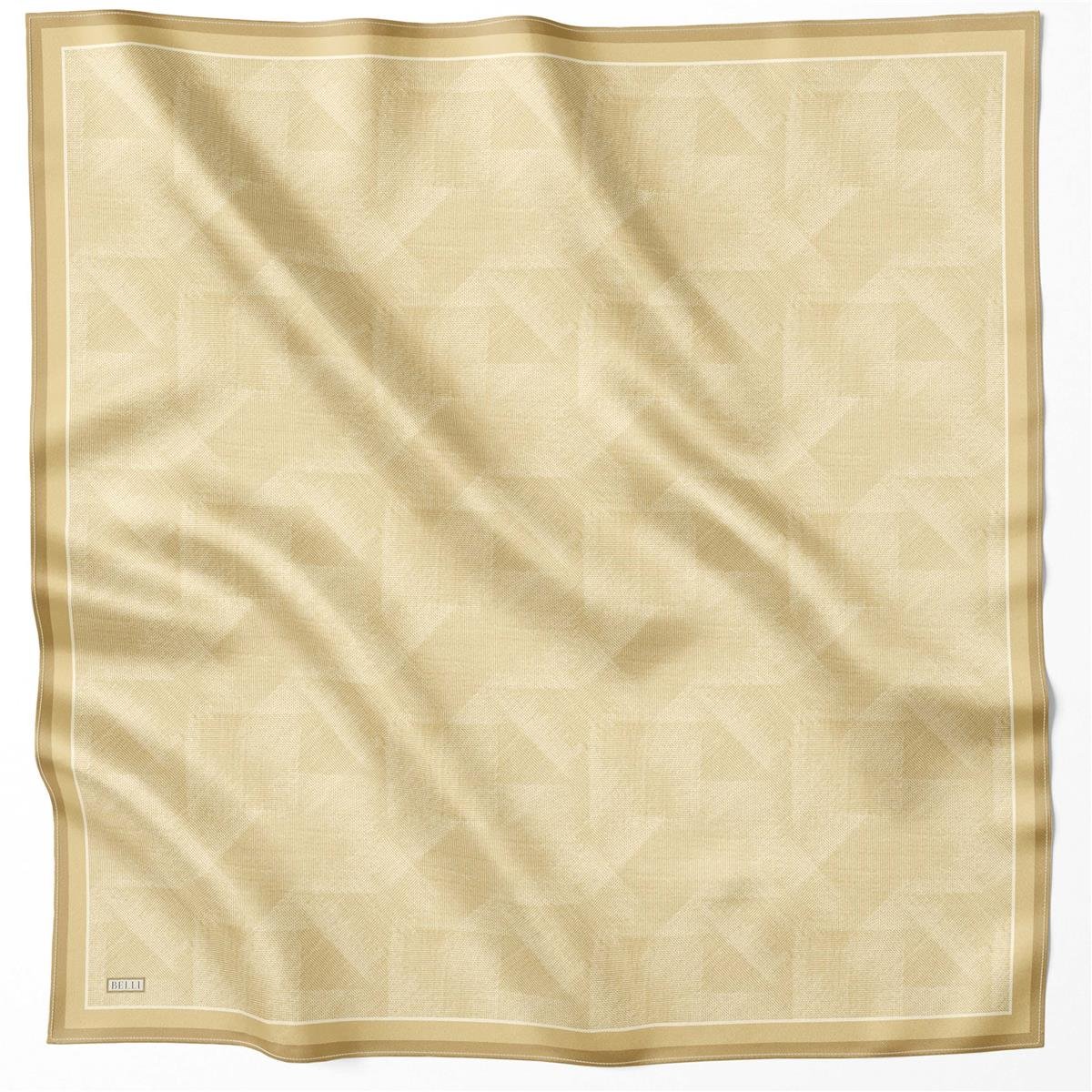 BELLİ GEOMETRİK DESEN İPEK EŞARP