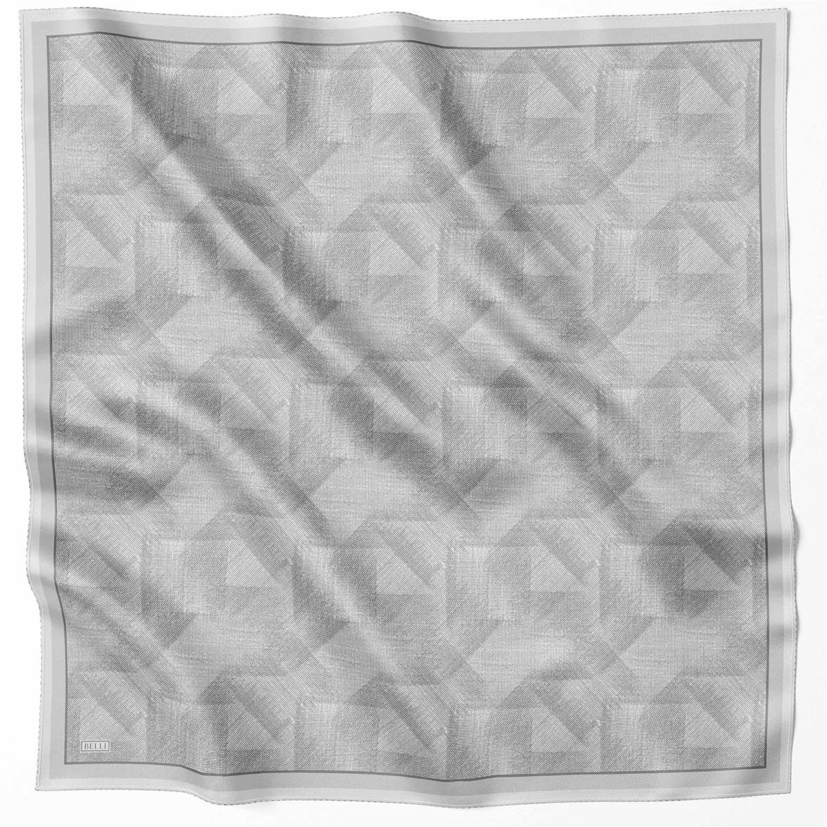 BELLİ GEOMETRİK DESEN İPEK EŞARP