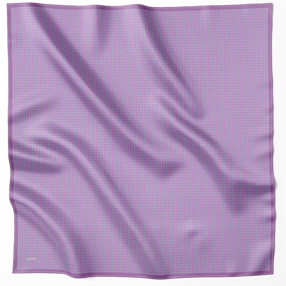 BELLİ GEOMETRİK DESEN İPEK EŞARP