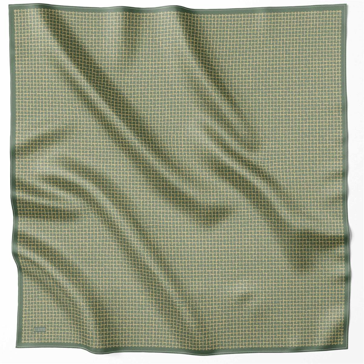 BELLİ GEOMETRİK DESEN İPEK EŞARP