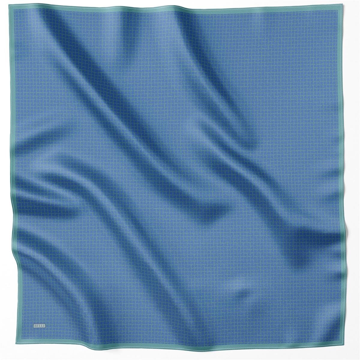 BELLİ GEOMETRİK DESEN İPEK EŞARP