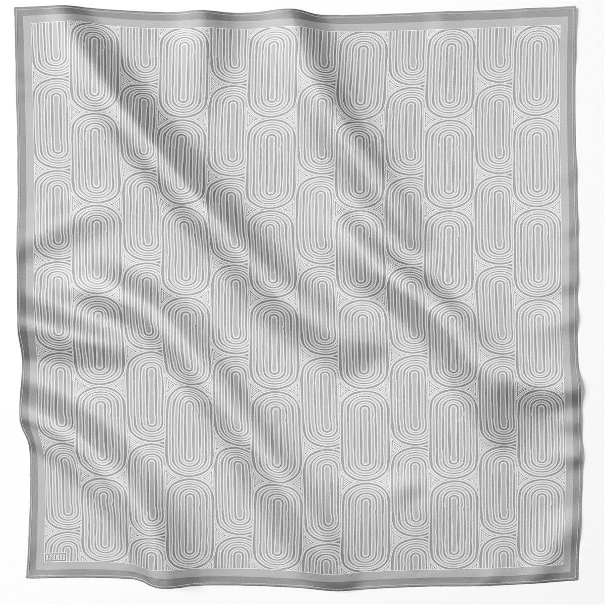 BELLİ GEOMETRİK DESEN İPEK EŞARP