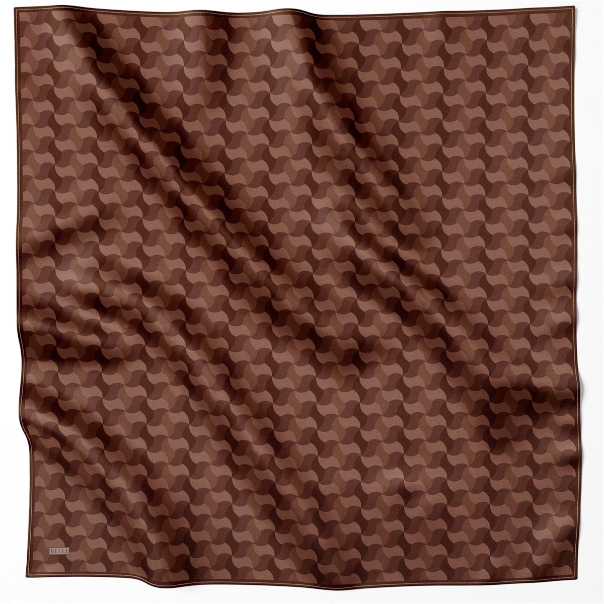 BELLİ GEOMETRİK DESEN İPEK EŞARP