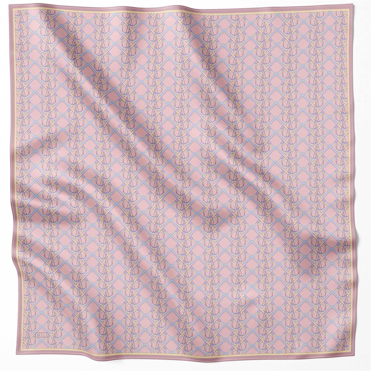 BELLİ GEOMETRİK DESEN İPEK EŞARP