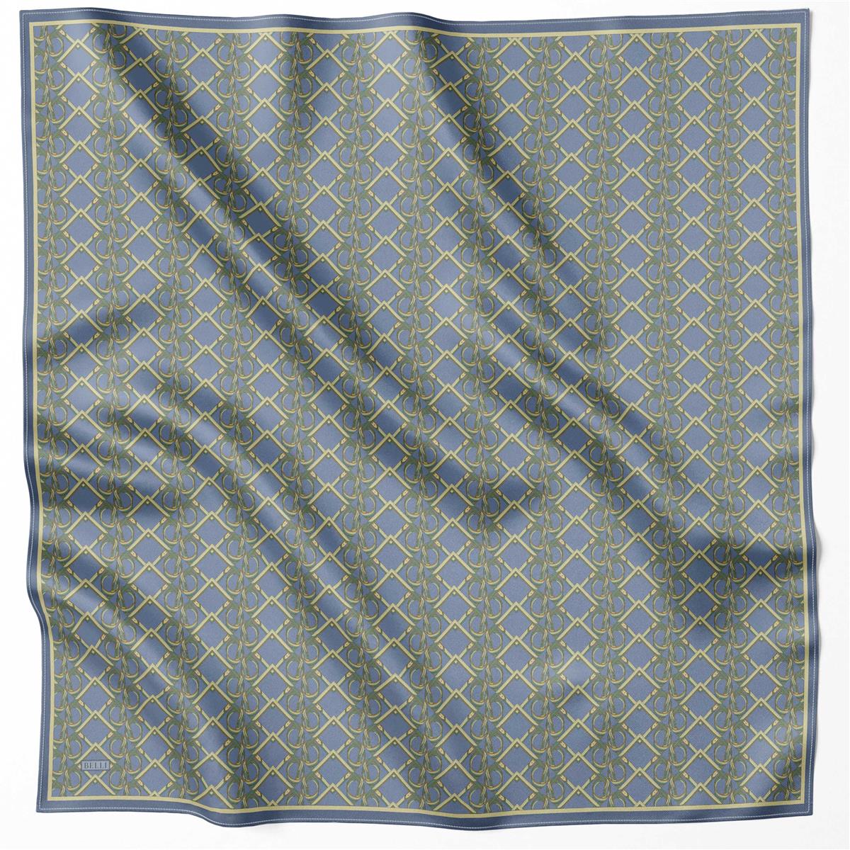 BELLİ GEOMETRİK DESEN İPEK EŞARP