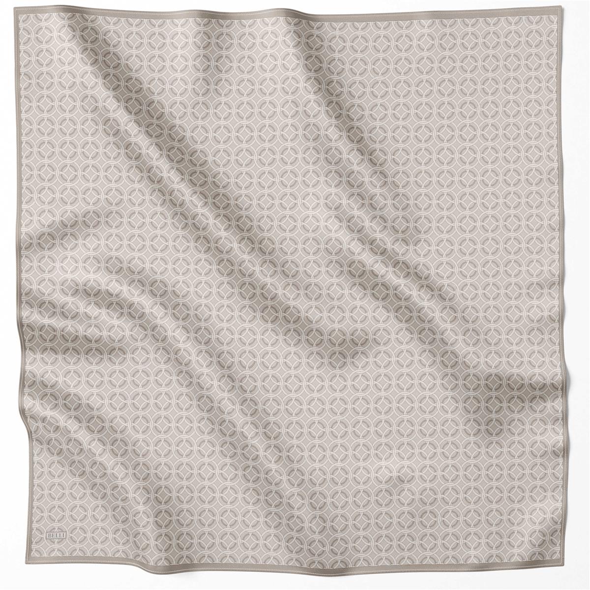 BELLİ GEOMETRİK DESEN İPEK EŞARP