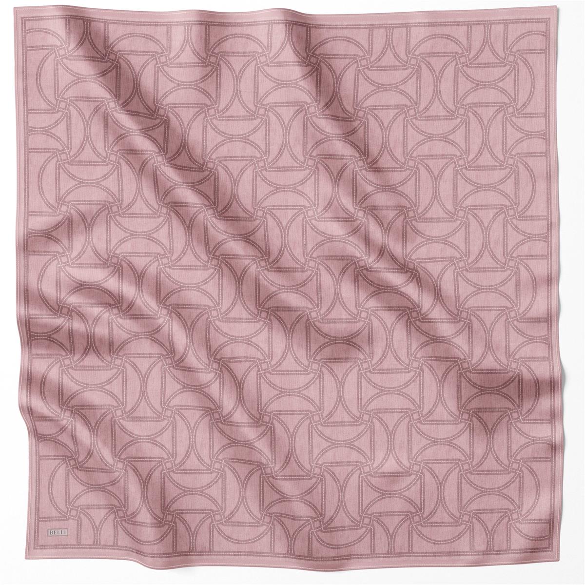 BELLİ GEOMETRİK DESEN İPEK EŞARP