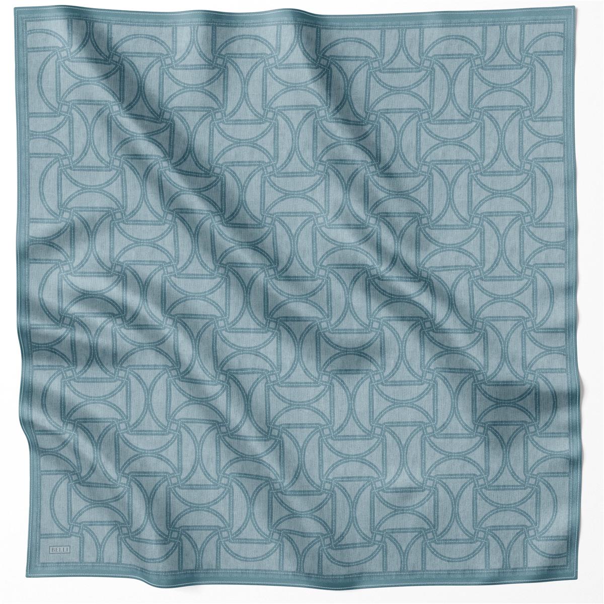 BELLİ GEOMETRİK DESEN İPEK EŞARP