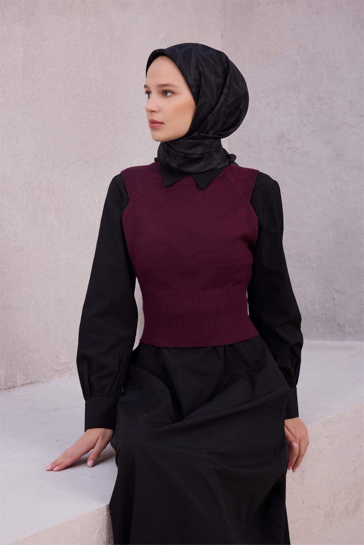 BELLİ GEOMETRİK DESEN İPEK EŞARP